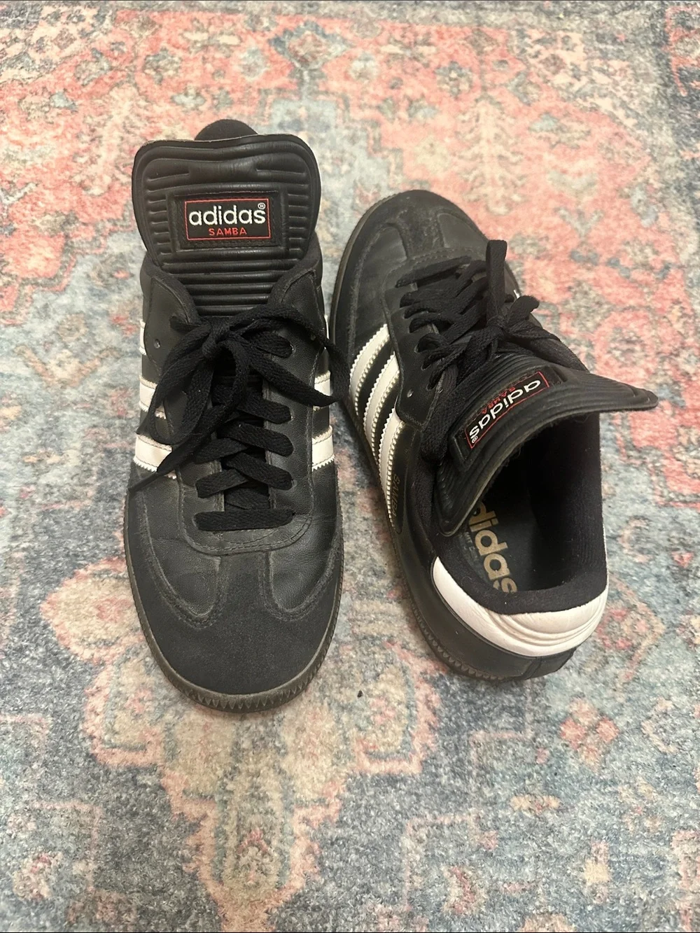 adidas Samba Black with White Stripes Men's Sneakers